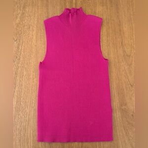Sleeveless Pink Ribbed Tank Top